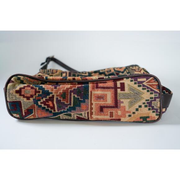 Sonoma Tapestry Carpet Aztec Hobo Shoulder Bag 12" Boho Cottagecore Whimsigoth - Picture 11 of 16